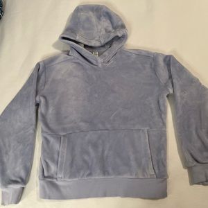 Athleta Girl 🍬Velvet hoodie in lavender size L 12